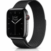 Model wearing Milanese Loop – Black Apple Watch band