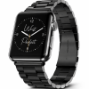 Model wearing Classic Stainless Steel – Black Apple Watch band