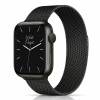 Model wearing Milanese Loop – Dark Green Apple Watch band
