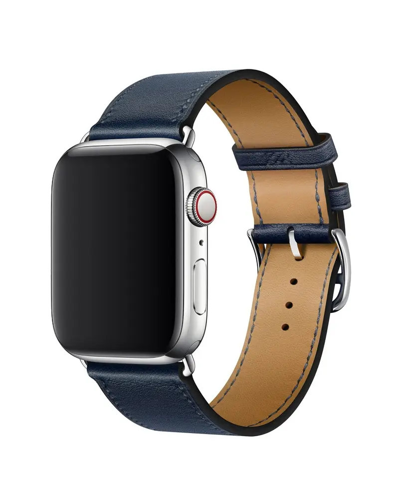 Leather Buckle Classic - Navy Blue