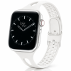 Model wearing Slim Silicone – White Apple Watch band