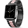 Model wearing Classic Stainless Steel – Black Rose Pink Apple Watch band